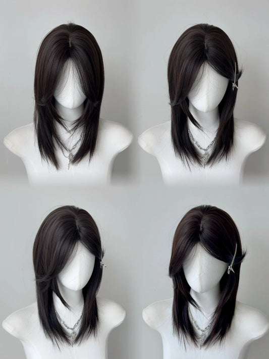 【New collection】Wolfcut  short straight hair |  Synthetic Wig | 20 Inches